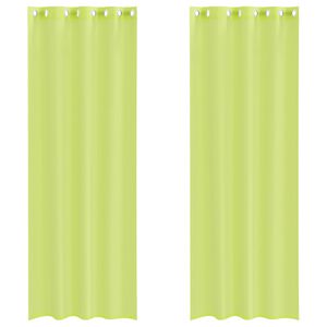 vidaXL Vo&aacute;lov&eacute; z&aacute;věsy s průchodkami 2 ks jablkově zelen&aacute; 140x260 cm