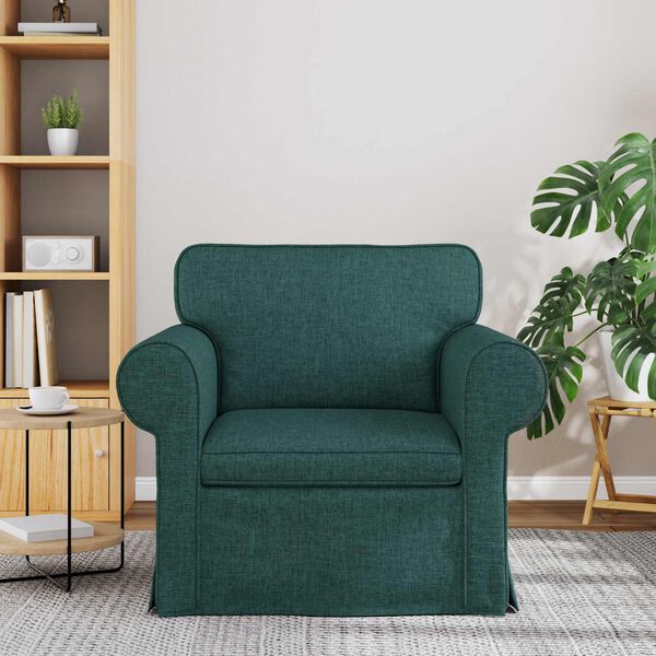 vidaXL Pohovka Tmavě zelen&aacute; 95 x 82 x 80 cm textil