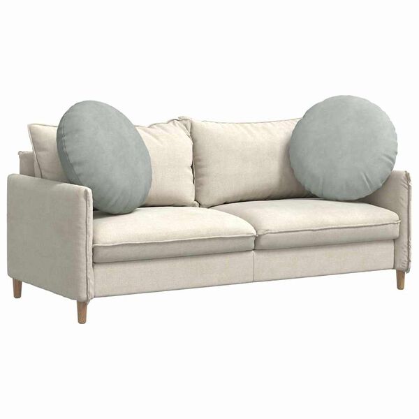 vidaXL Polštáře na sedadla 2 pcs Světle šedá Ø 40 x 13 cm samet