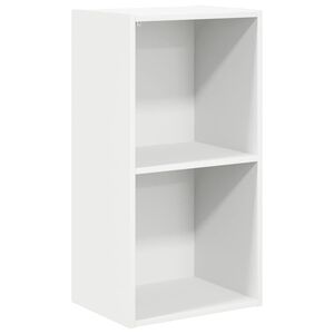 vidaXL Knihovna b&iacute;l&aacute; 40x30x76,5 cm kompozitn&iacute; dřevo