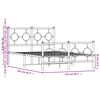vidaXL Kovov&yacute; r&aacute;m postele s hlavov&yacute;m a nožn&iacute;m čelem čern&yacute; 120 x 200 cm