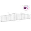vidaXL Klenut&eacute; gabionov&eacute; ko&scaron;e 5 ks 400x30x60/80 cm pozinkovan&eacute; železo