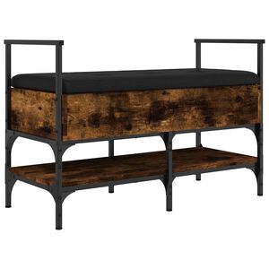 vidaXL Lavice s botn&iacute;kem kouřov&yacute; dub 85,5x42x57,5 cm kompozitn&iacute; dřevo