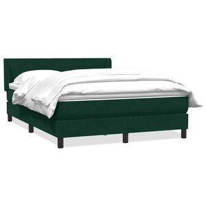 vidaXL Box spring postel s matrac&iacute; tmavě zelen&aacute; 160x210 cm samet
