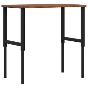 vidaXL Pracovn&iacute; stůl tmavě hněd&yacute; 100x60x(71,5&ndash;98) cm dub obd&eacute;ln&iacute;kov&yacute;