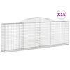 vidaXL Klenut&eacute; gabionov&eacute; ko&scaron;e 15ks 300x30x100/120cm pozinkovan&eacute; železo