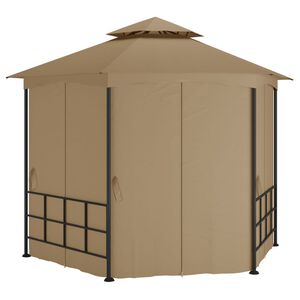 vidaXL Alt&aacute;n s bočnicemi 3,1 x 2,7 m taupe