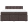 vidaXL Box spring postel s matrac&iacute; tmavě hněd&aacute; 200x200 cm textil