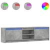 vidaXL TV skř&iacute;ňka s LED betonově &scaron;ed&aacute; 180x34x50 cm kompozitn&iacute; dřevo