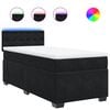vidaXL Box spring postel s matrac&iacute; čern&aacute; 80 x 200 cm samet