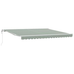vidaXL Stahovac&iacute; mark&yacute;za Zelen&aacute; a b&iacute;l&aacute; 400 &times; 300 cm L&aacute;tka a hlin&iacute;k