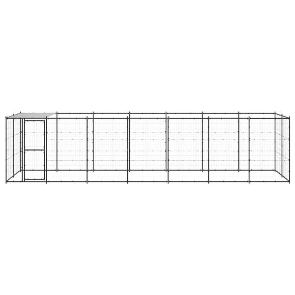 vidaXL Venkovn&iacute; ps&iacute; kotec se střechou ocel 16,94 m&sup2;