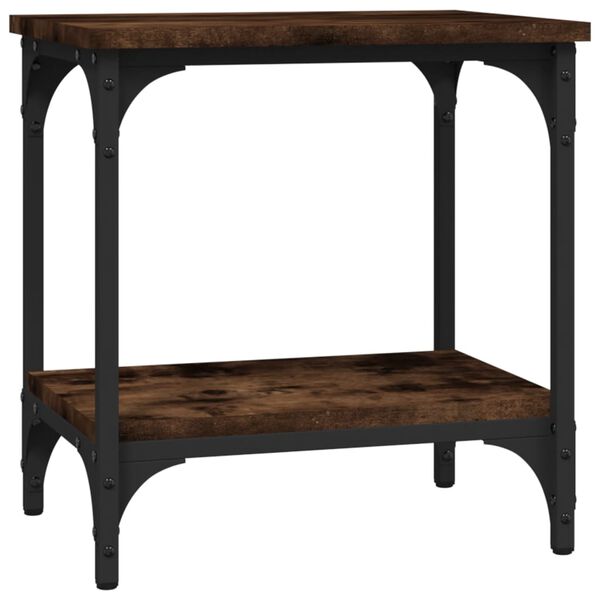 vidaXL Odkl&aacute;dac&iacute; stolek kouřov&yacute; dub 40 x 30 x 42 cm kompozitn&iacute; dřevo