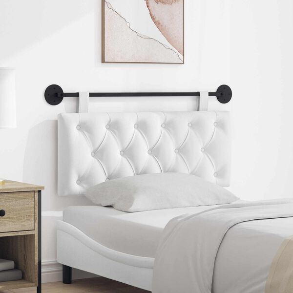 vidaXL Z&aacute;věsn&aacute; čeln&iacute; deska N&aacute;stěnn&yacute; B&iacute;l&yacute; 110 x 55 x 7 cm textil