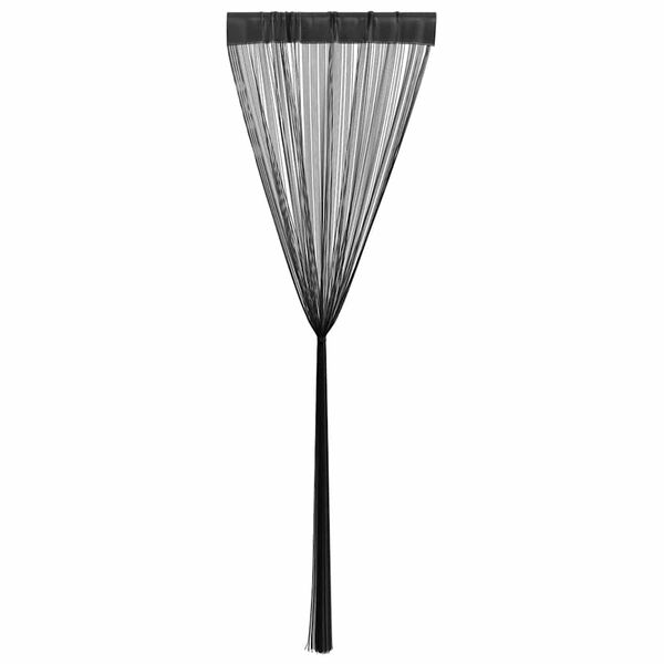 vidaXL Provázkové záclony, 2 ks, 140x250 cm, černá