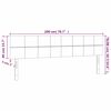 vidaXL Čela postele tmavě &scaron;ed&aacute; 200x5x78/88 cm l&aacute;tka