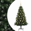 vidaXL Uměl&yacute; v&aacute;nočn&iacute; stromek s baňkami 120 cm 150 LED Tepl&aacute; b&iacute;l&aacute;