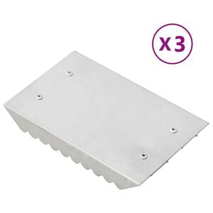 vidaXL Hřb&iacute;lka 3 ks stř&iacute;brn&aacute; hlin&iacute;k