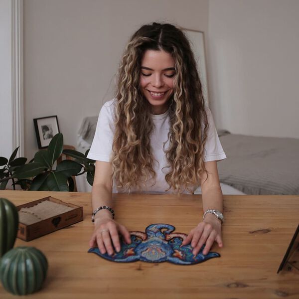 UNIDRAGON 299d&iacute;ln&eacute; dřevěn&eacute; puzzle Eternal Elephant King Size 41x32 cm