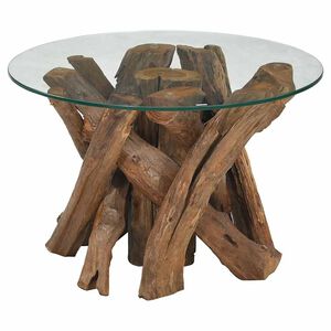 vidaXL Konferenčn&iacute; stolek masivn&iacute;ho teak naplaven&eacute; dřevo 60 cm