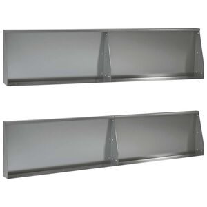 vidaXL Opěrn&aacute; zeď 4 ks 100 x 12 x 30 cm Pozinkovan&aacute; ocel Stř&iacute;brn&aacute;