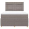 vidaXL Box spring postel s matrac&iacute; taupe 140x190 cm textil