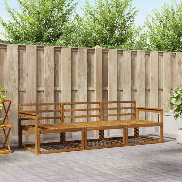 vidaXL Venkovn&iacute; pohovkov&aacute; souprava 3 pcs Př&iacute;rodn&iacute;