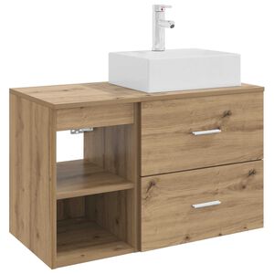 vidaXL Sada koupelnov&eacute;ho n&aacute;bytku 2 ks Dub artisan Kompozitn&iacute; dřevo