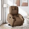 vidaXL Elektrick&eacute; zvedac&iacute; polohovac&iacute; křeslo hněd&eacute; textil