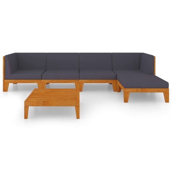 vidaXL 6d&iacute;ln&aacute; zahradn&iacute; sedac&iacute; souprava s podu&scaron;kami masivn&iacute; ak&aacute;cie