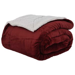 vidaXL Přehoz Bordeaux červen&aacute; 150 x 200 cm 1.64 kg Fleece