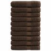 vidaXL Pr&eacute;miov&eacute; saunov&eacute; osu&scaron;ky SOLUND 10 ks hněd&eacute; 80x200 cm 600 g/m&sup2;