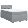 vidaXL Box spring postel s matrac&iacute; světle &scaron;ed&aacute; 120 x 200 cm textil