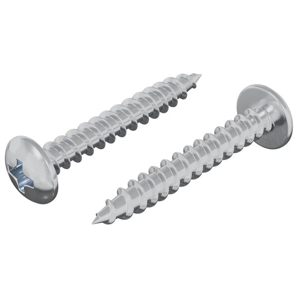 vidaXL Dřevěn&yacute; &scaron;roub 2 pcs Stř&iacute;brn&aacute; M4 x 28 mm Železo