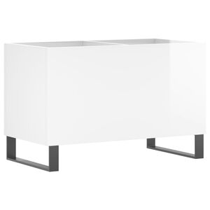 vidaXL Skř&iacute;ňka na LP desky leskl&aacute; b&iacute;l&aacute; 74,5x38x48 cm kompozitn&iacute; dřevo