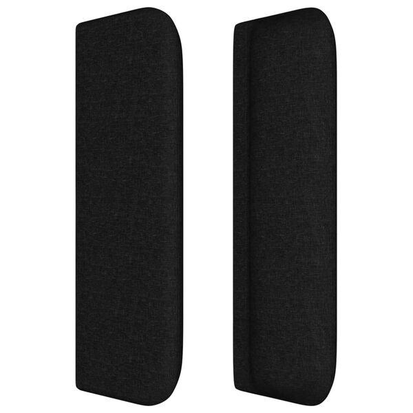 vidaXL Čelo postele typu u&scaron;&aacute;k čern&eacute; 83 x 16 x 78/88 cm textil