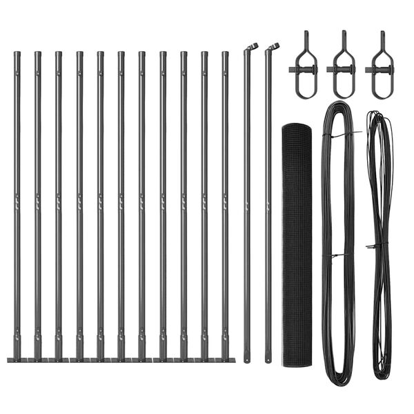 vidaXL Plotov&yacute; sloupek. &Scaron;ed&aacute; 25 x 1,2 m (19 x 19 mm s&iacute;ť) Ocel a PVC