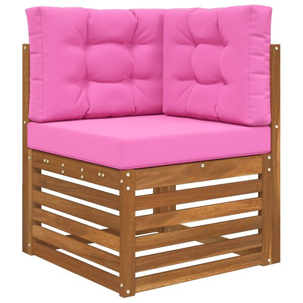 vidaXL Venkovn&iacute; pol&scaron;t&aacute;ř na pohovku 3 pcs Růžov&aacute; Polyester