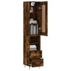 vidaXL Skř&iacute;ň highboard kouřov&yacute; dub 34,5 x 34 x 180 cm kompozitn&iacute; dřevo
