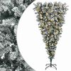 vidaXL Uměl&yacute; v&aacute;nočn&iacute; stromek s obr&aacute;cen&yacute;mi větvemi 150 cm 150 LED