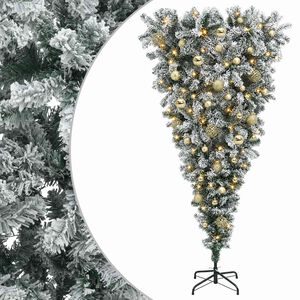 vidaXL Uměl&yacute; v&aacute;nočn&iacute; stromek s obr&aacute;cen&yacute;mi větvemi 150 cm 150 LED