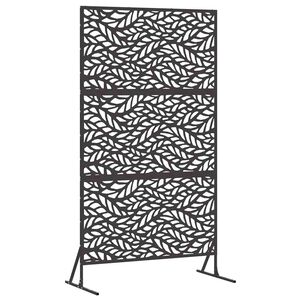 vidaXL Obrazovka pro soukrom&iacute; 100 x 50 x 180 cm Ocel Čern&aacute;