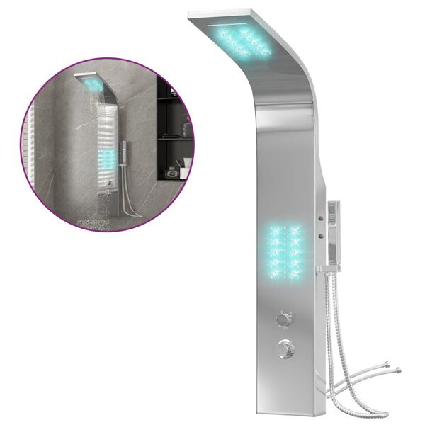 vidaXL Sprchov&yacute; panel set nerezov&aacute; ocel zaoblen&yacute;