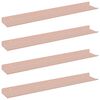 vidaXL Plovouc&iacute; police N&aacute;stěnn&aacute; mont&aacute;ž 4 ks Růžov&aacute; 60 x 8,5 x 2,5 cm