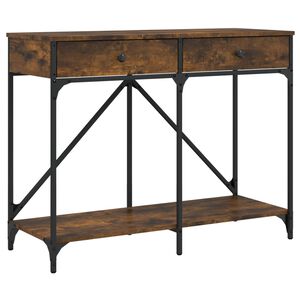 vidaXL Konzolov&yacute; stolek kouřov&yacute; dub 100x39x78,5 cm kompozitn&iacute; dřevo