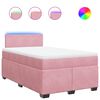 vidaXL Box spring postel s matrac&iacute; růžov&aacute; 120x190 cm samet