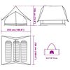 vidaXL Stany se střechou Šedá a oranžová 256 x 266 x 185 cm Polyester