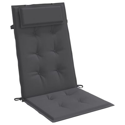 vidaXL Podušky na židli vysoké opěradlo 4 ks antracitové látka oxford