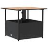 vidaXL Zahradn&iacute; stůl otvor na slunečn&iacute;k čern&yacute; 55x55x46,5 cm polyratan