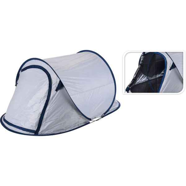 Redcliffs Pop-up stan pro 2 osoby 220 x 120 x 90 cm b&iacute;l&yacute; a modr&yacute;